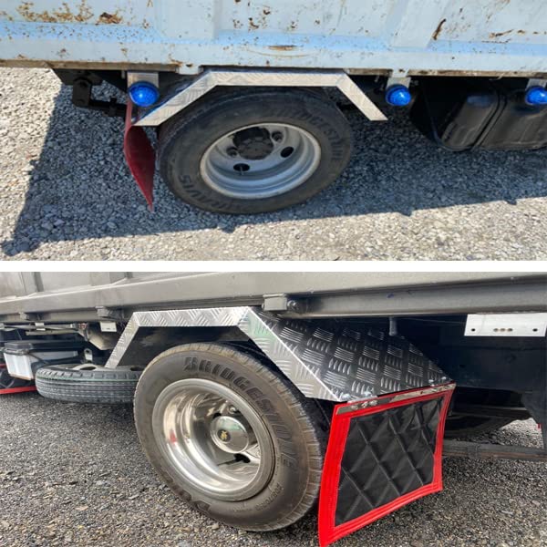 Amazon | 汎用 アルミシマ板 フェンダー トラック 2t 2枚セット 角形